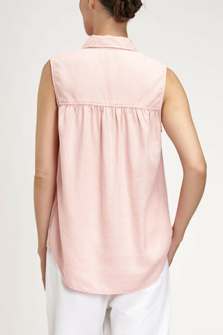 Chemise Sans Manches Rose - Vue de dos