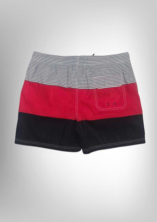 SHORT DE BAIN HOMME ROUGE NOIR