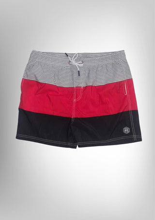 SHORT DE BAIN HOMME ROUGE NOIR