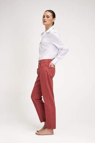 vetement femme pantalon rouge