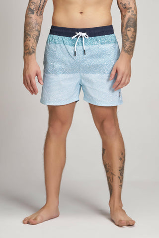 short de bain homme bleu clair - Vue de face